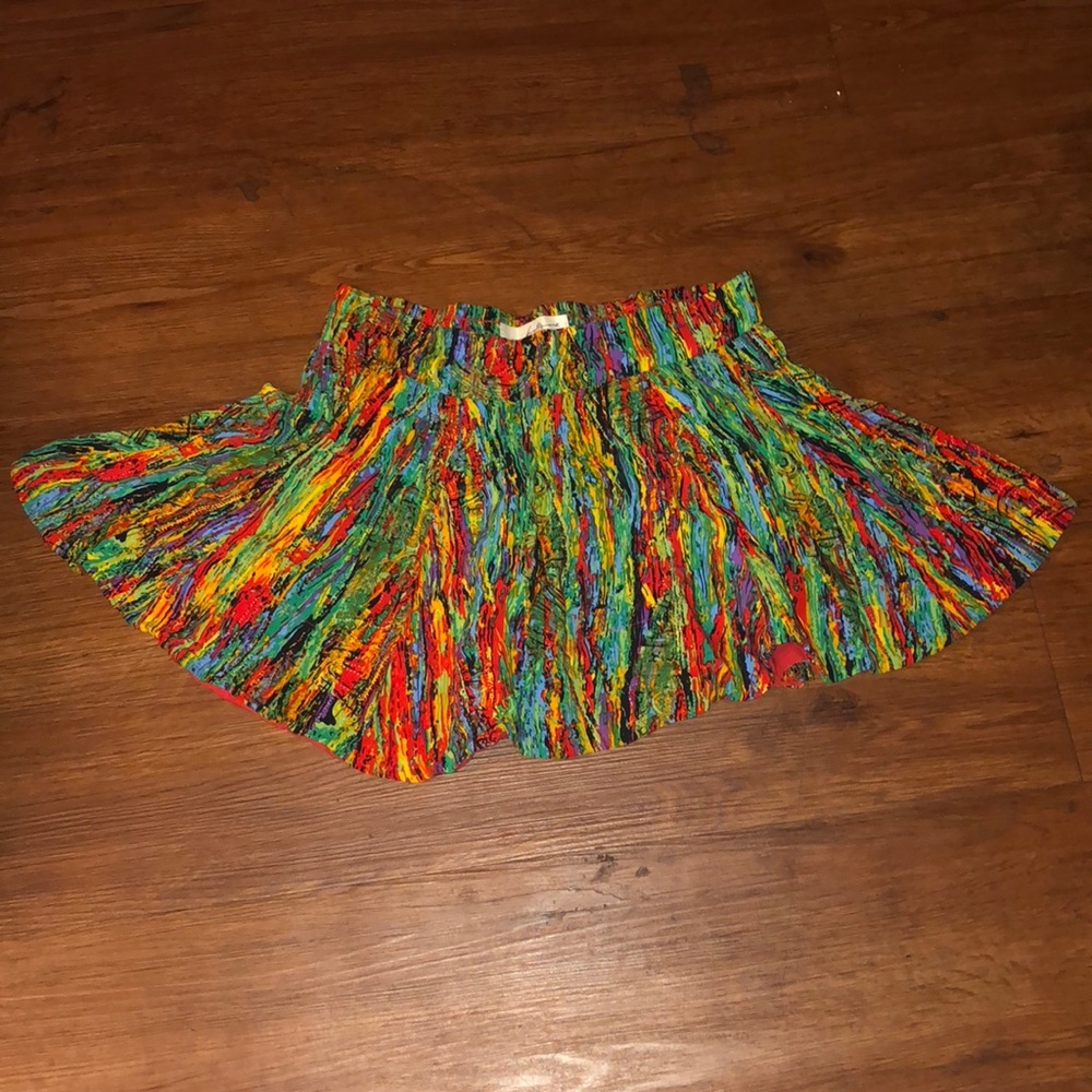 Festive multi-colored mini skirt